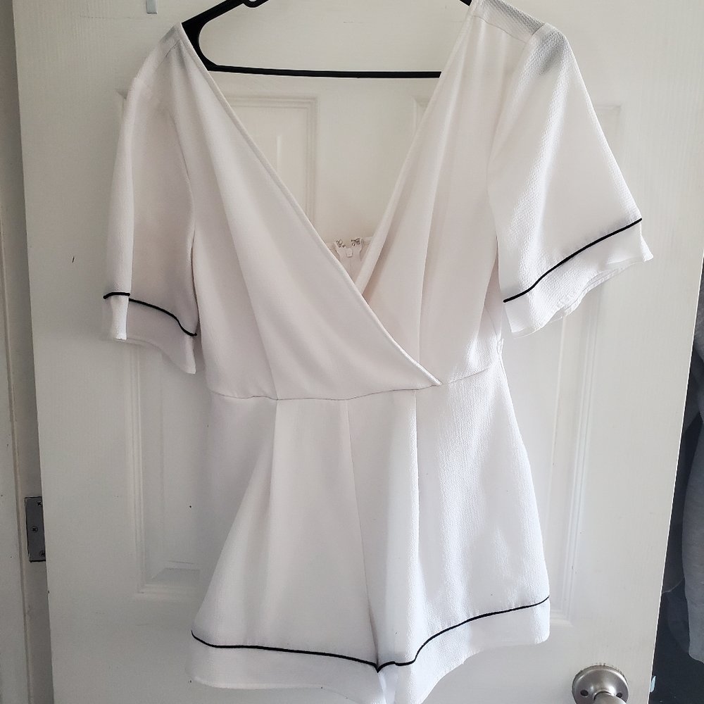 White Sheer Trixxi Clothing Company Romper